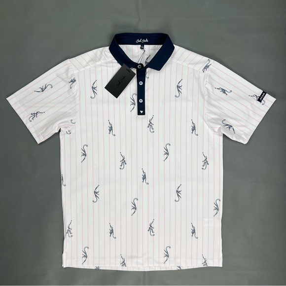 Bad Birdie Other - Bad Birdie Mens Large Polo Golf Shirt Performance Monkey A Round NEW